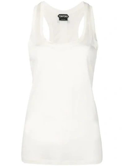 Shop Tom Ford Silk Vest Top In White