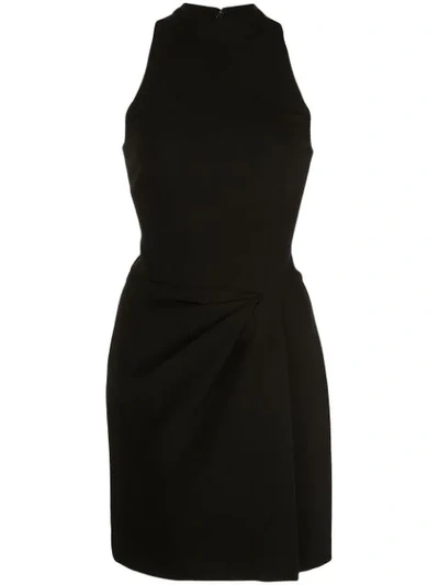 Shop Halston Heritage Drapiertes Minikleid In Black