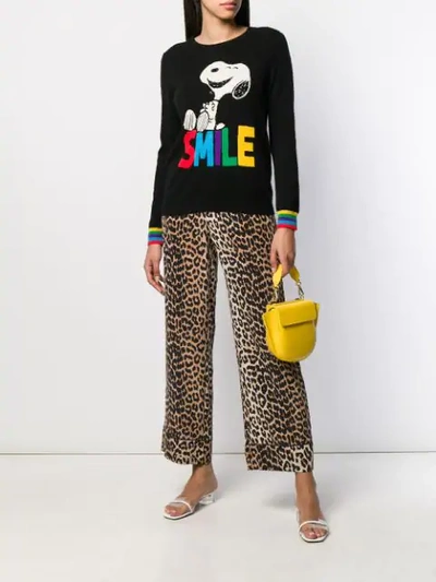 Shop Chinti & Parker Smile Print Jumper In Black