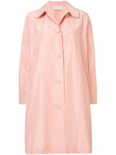 Shop Mansur Gavriel Taffeta Elegant Coat - Pink