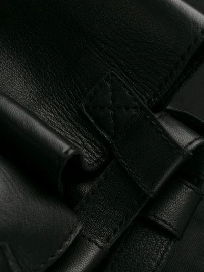 Shop Loewe Leather Cuff Button In Black