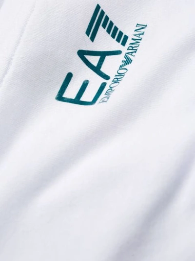 EA7 EMPORIO ARMANI LOGO PRINTED T-SHIRT - 白色
