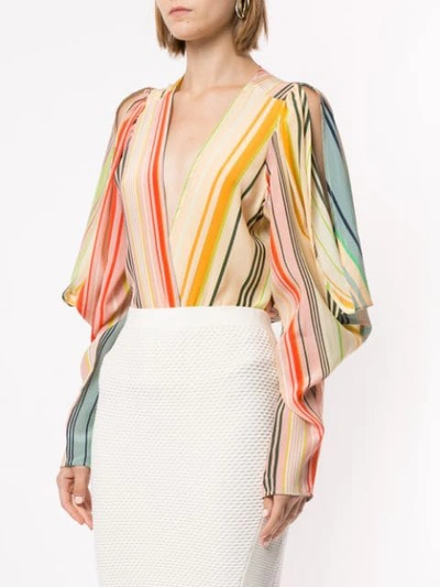 Shop Silvia Tcherassi Caledonia Long Sleeve Top In Multicolour