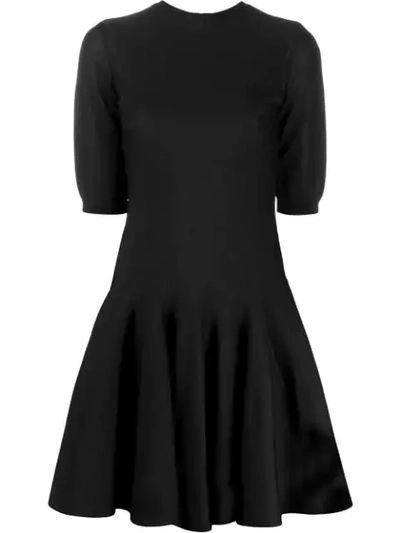 Shop Givenchy Flared Knit Dress In Black