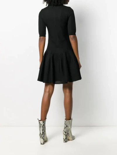 Shop Givenchy Flared Knit Dress In Black