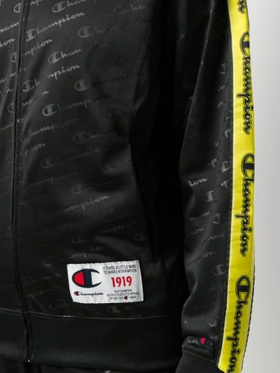 Shop Champion Logo Track Jacket In Nero