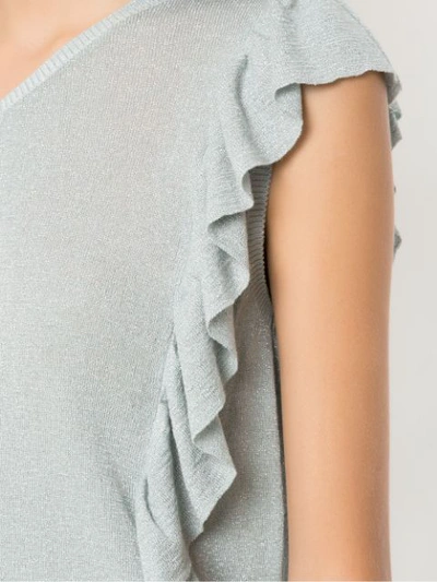 Shop Nk Knit One Shoulder Blouse - Grey