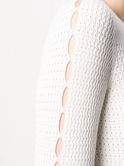 Shop See By Chloé Twist Knit Sweater In White