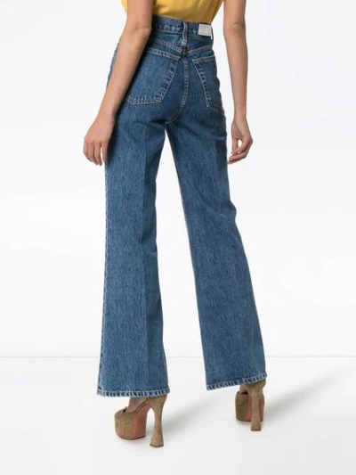 Shop Re/done 70s Flared Jeans In Blue