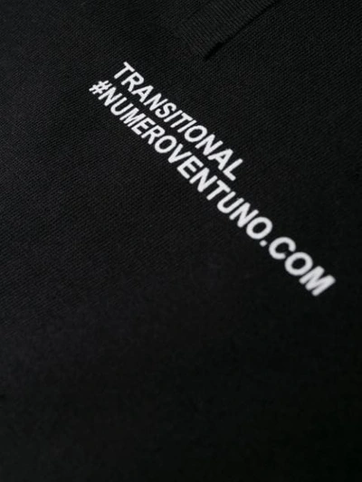 Shop N°21 Inverted Logo Print T-shirt In Black