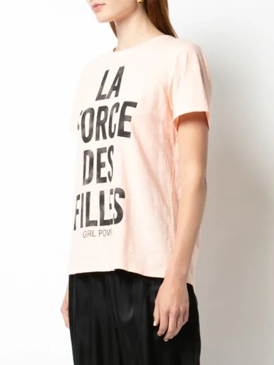 Shop Cinq À Sept 'girl Power' T-shirt In Pink