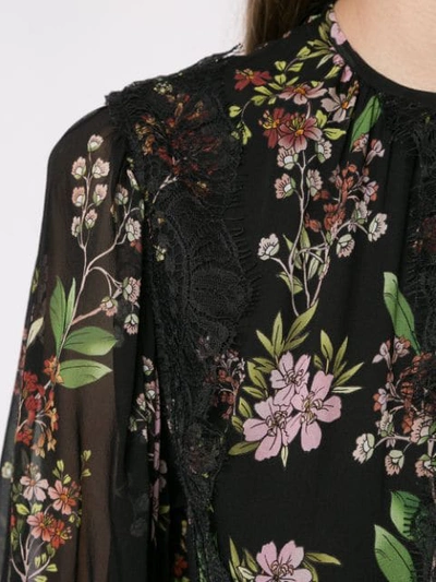 Shop Giambattista Valli Floral Print Maxi Dress In Black