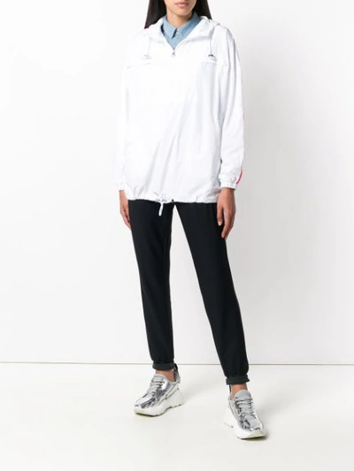 Shop Ck Jeans Logo Print Raincoat - White