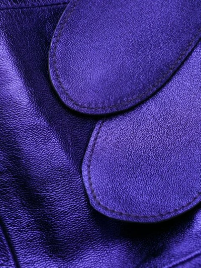 ATTICO HIGH WAISTED METALLIC TROUSERS - 紫色