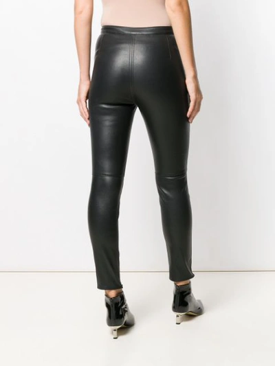 Shop Just Cavalli Belted Skinny Trousers In Black