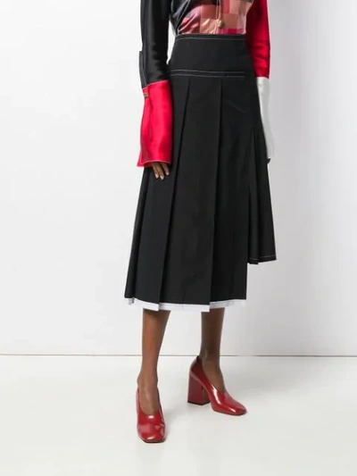 Shop Marni Reconstructed Skirt In Black