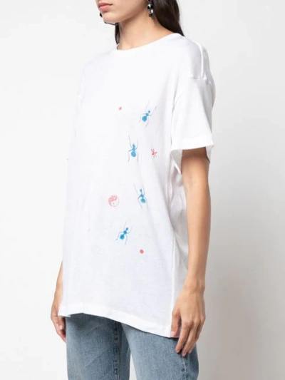 Shop The Elder Statesman Ant Print T-shirt In White