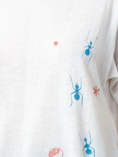 Shop The Elder Statesman Ant Print T-shirt In White