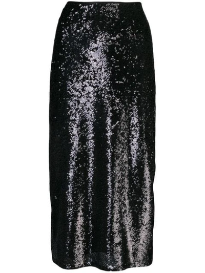 Shop Cinq À Sept Marta Sequin Skirt In Black