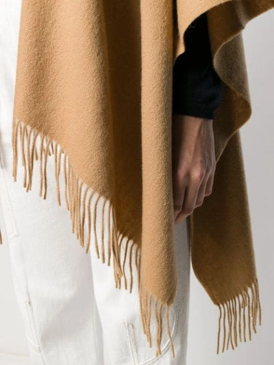 Shop Snobby Sheep Hooded Woven Cape In Neutrals