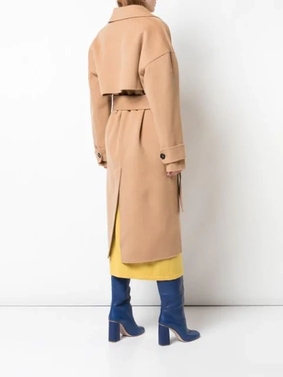 Shop Diane Von Furstenberg Lia Belted Trench Coat In Brown