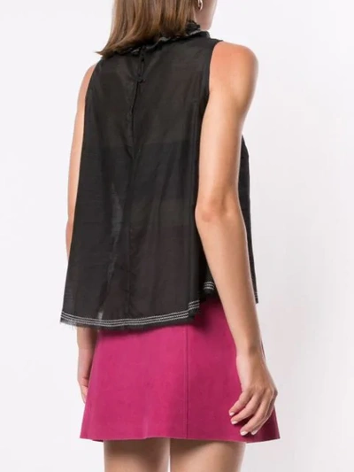 Shop Aje Embroidered Billford Top In Black