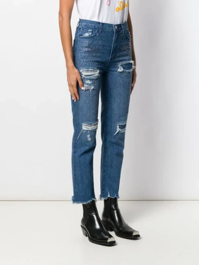 J BRAND EMBELLISHED JEANS - 蓝色