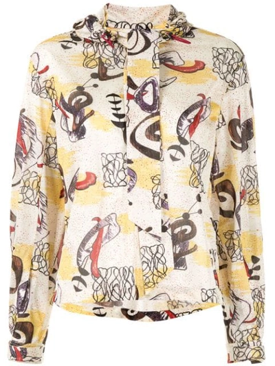 Shop Toga Graphic Print Shirt In White