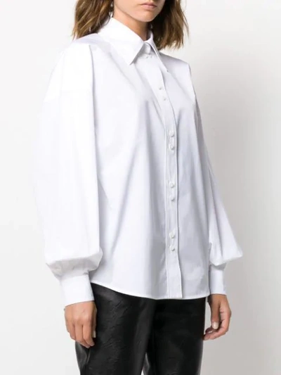 Shop Givenchy Billowing Sleeves Boxy Shirt In White