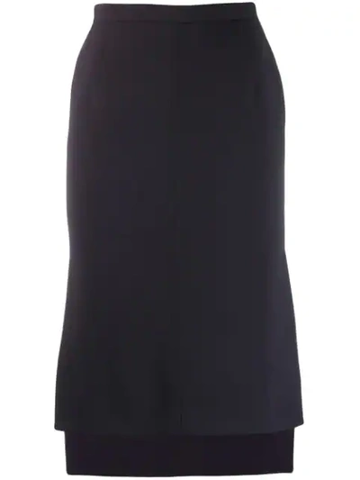 Shop N°21 Step-hem Skirt In Blue