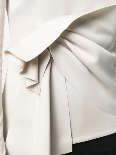 Shop Off-white Ruched Waist Detail Top In Neutrals