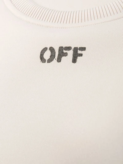 Shop Off-white Ruched Waist Detail Top In Neutrals