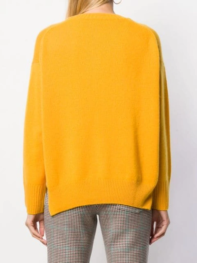 Shop Allude Lightweight Sweatshirt In Yellow