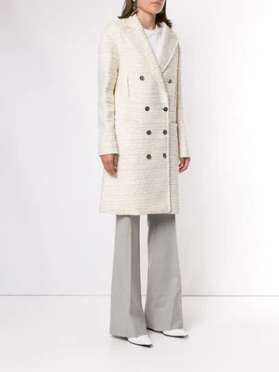 Shop Giambattista Valli Classic Double-breasted Coat In White