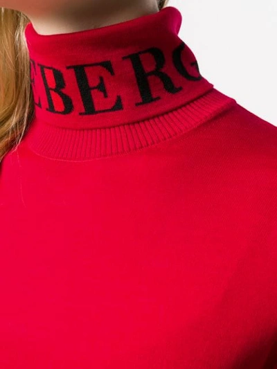 Shop Iceberg Logo Sweater In Red