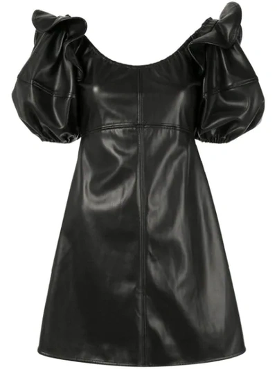 Shop Ellery Valeria Bubble-sleeve Dress In Black
