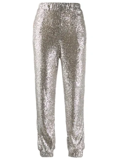 Shop Pinko Annunzia Trousers In Z22 Argento