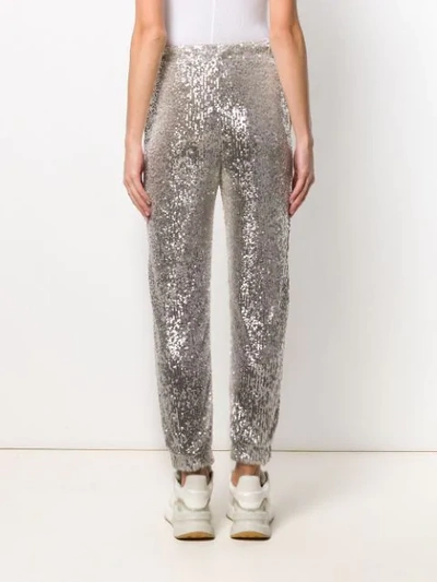 Shop Pinko Annunzia Trousers In Z22 Argento