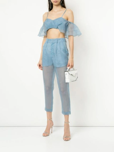 Shop Alice Mccall Cloud Nine Crop Top In Blue