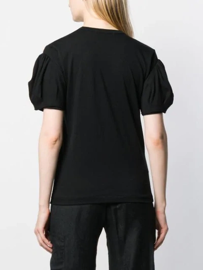 Shop Comme Des Garçons Comme Des Garçons Puff Sleeve T-shirt In Black