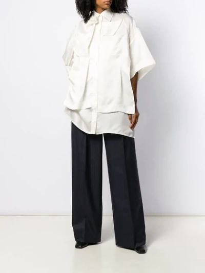 Shop Nina Ricci Layered Short-sleeved Shirt In Neutrals