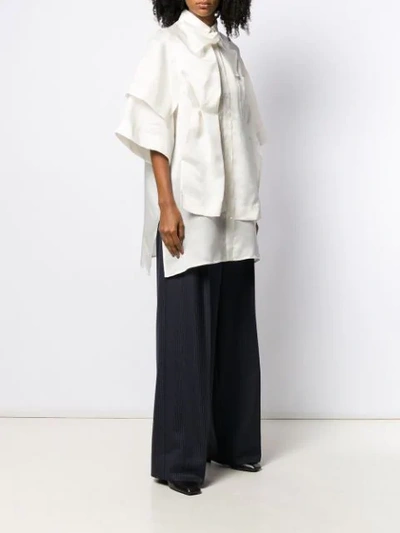 Shop Nina Ricci Layered Short-sleeved Shirt In Neutrals