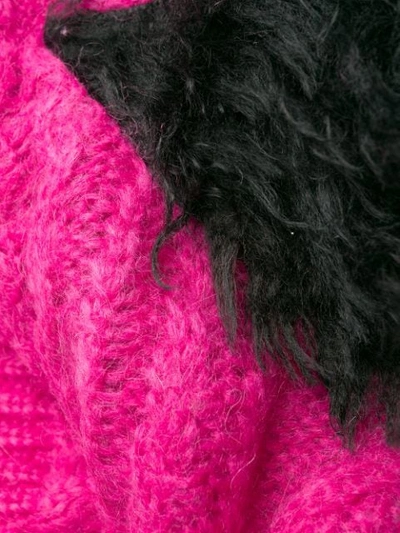 Shop Prada Chunky Knit Jumper In Pink
