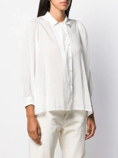 Shop Forte Forte Flared Long-sleeved Shirt In White