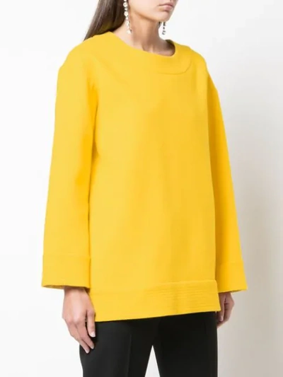 Shop Adam Lippes Oversized Jumper In Yellow