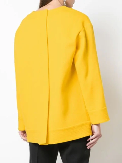 Shop Adam Lippes Oversized Jumper In Yellow