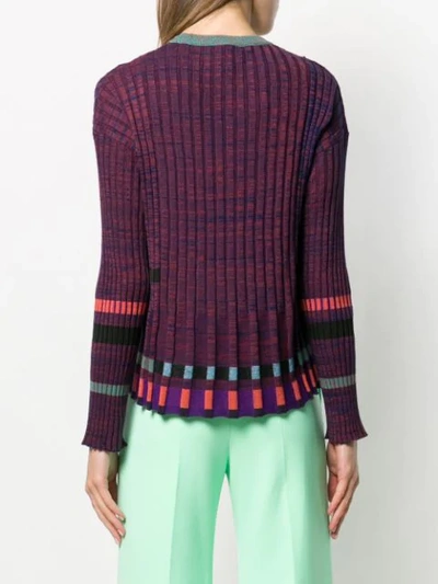 Shop Kenzo Ridged Knitted Top In Red