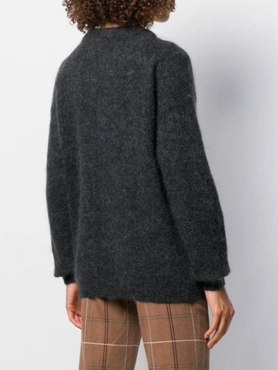 Shop Acne Studios Dramatic Moh Crew Neck Jumper In Grey