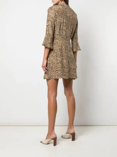 Shop Hvn Ashley Mini Dress In Brown