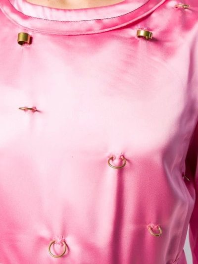 Shop Marni Piercing Detail Blouse In Pink